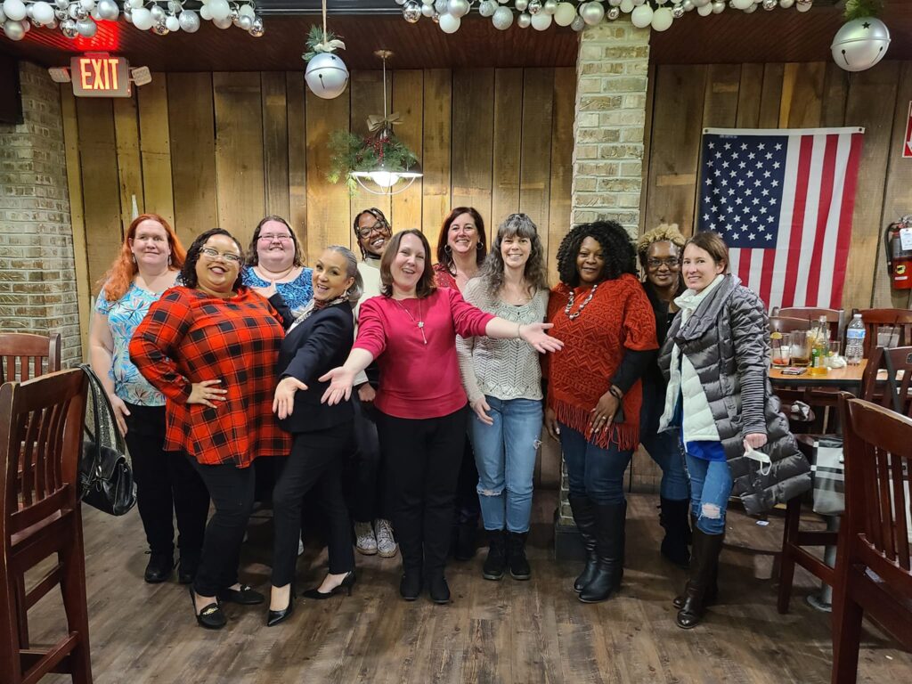 A group of people posing for a picture.