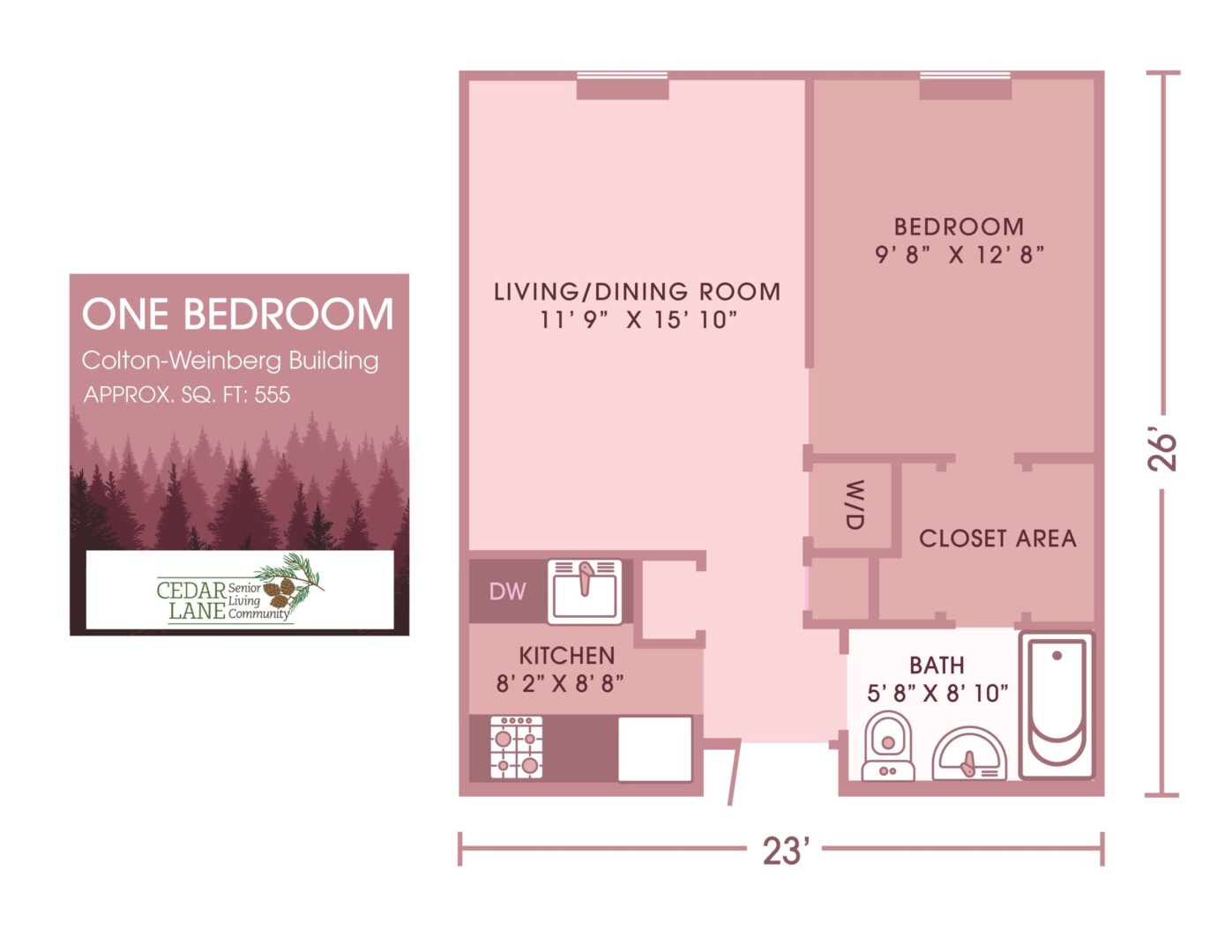 Apartment Options Unsubsidized Rent Cedar Lane Senior Living Community