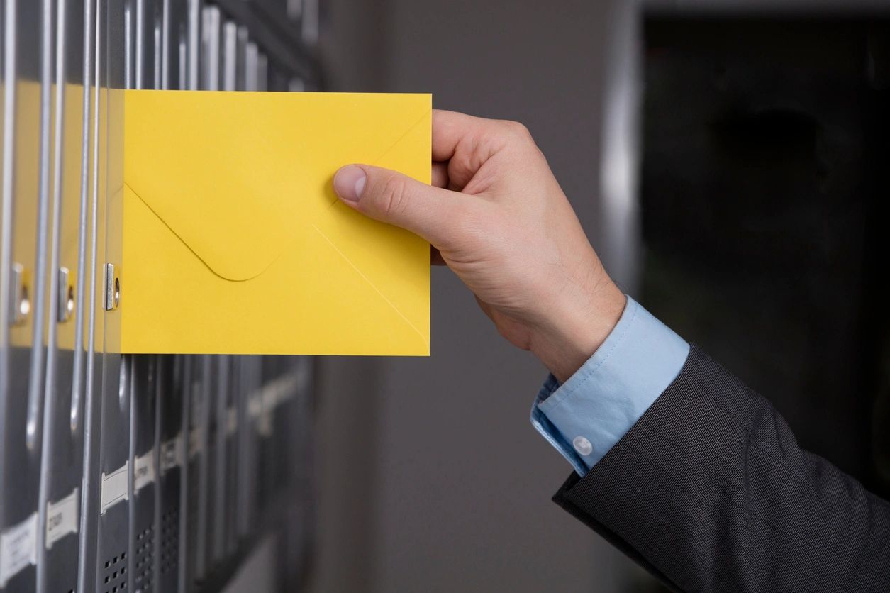 letter being mailed
